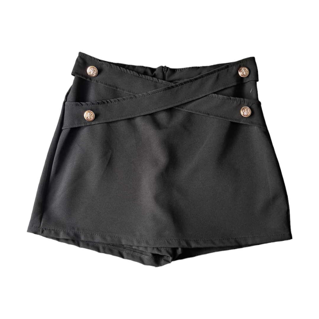 Gonna nera 2025 con bottoni