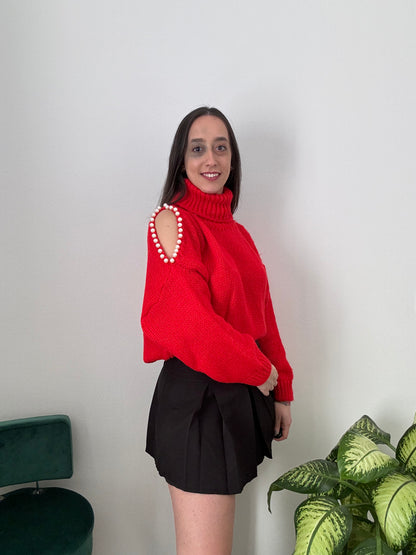 Maglione Perla rosso