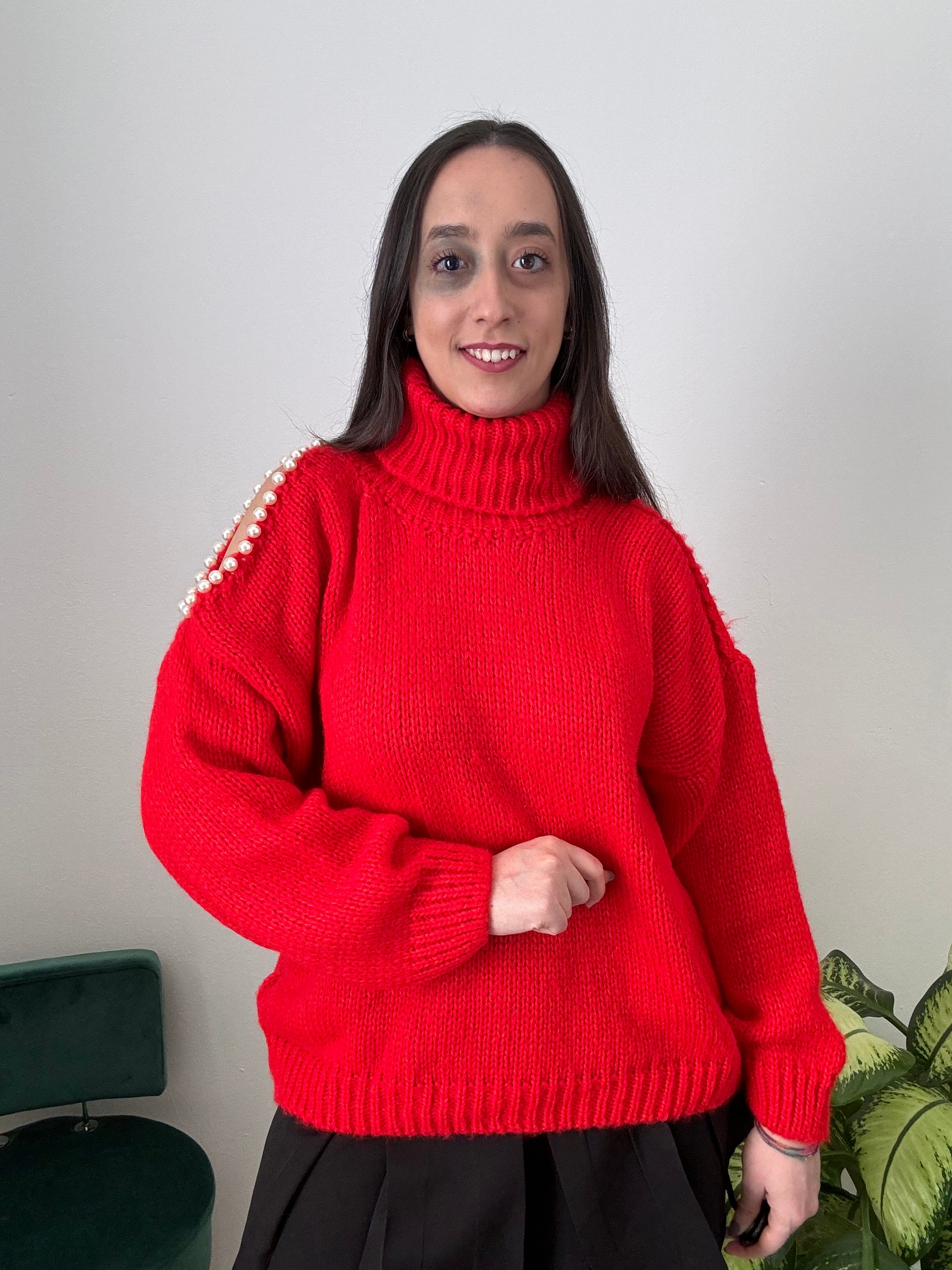 Maglione Perla rosso