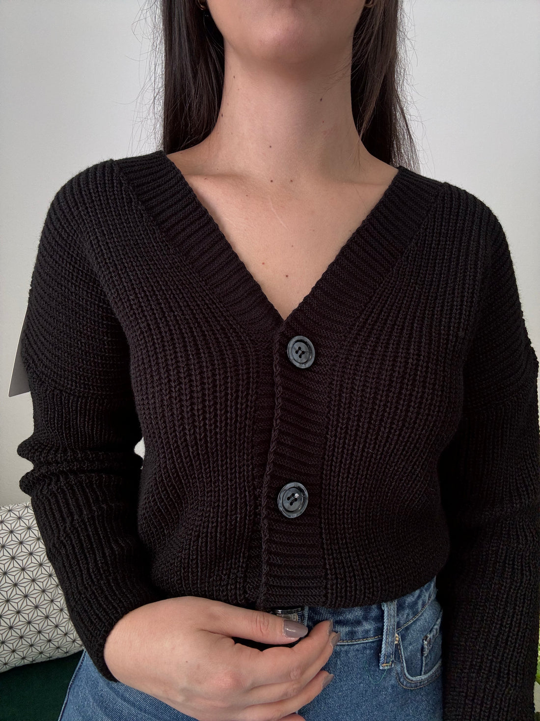 Cardigan in maglia nero