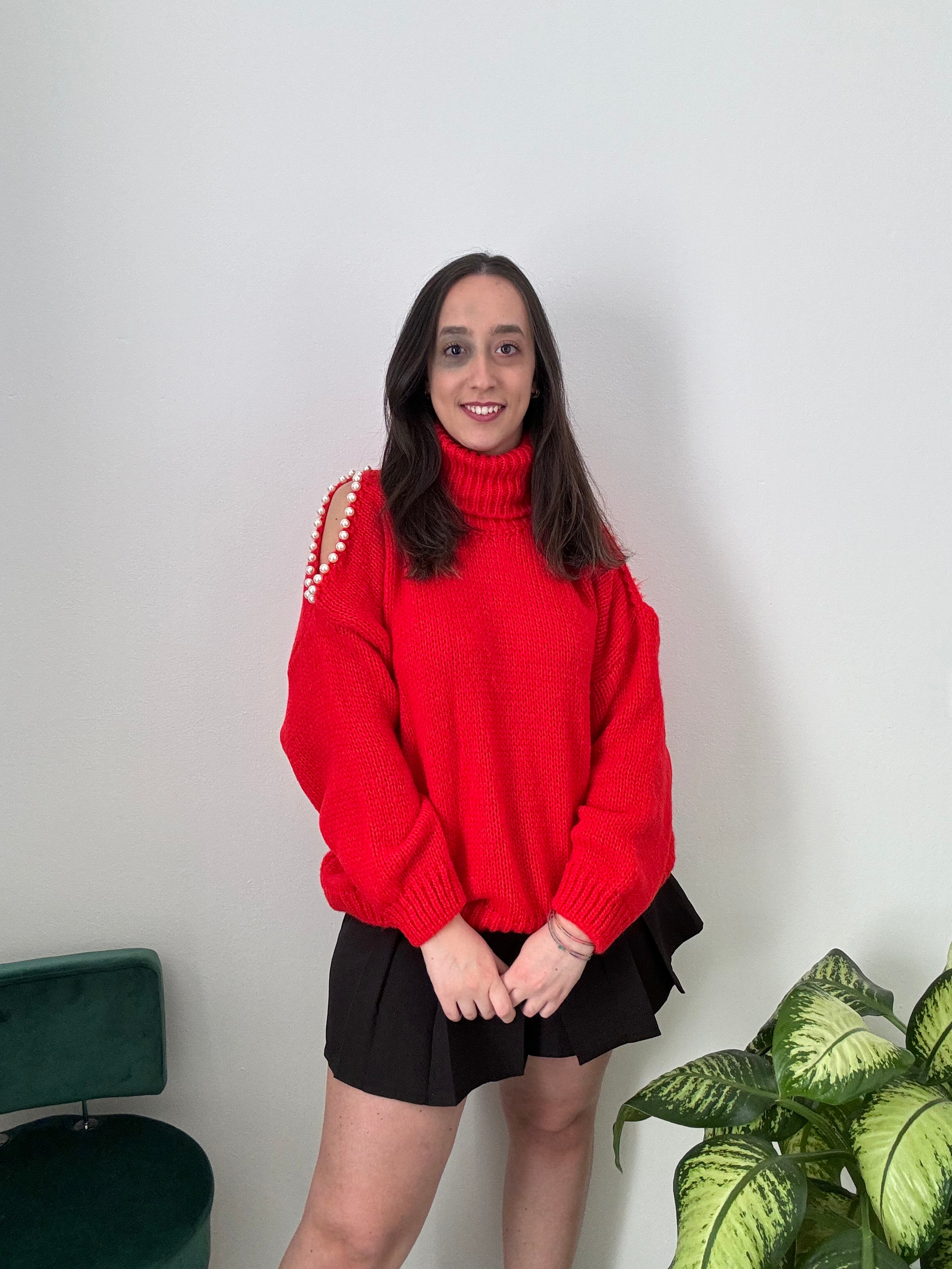 Maglione Perla rosso