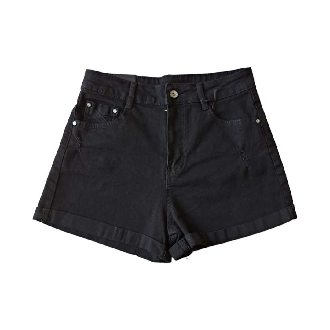 Shorts in cotone nero