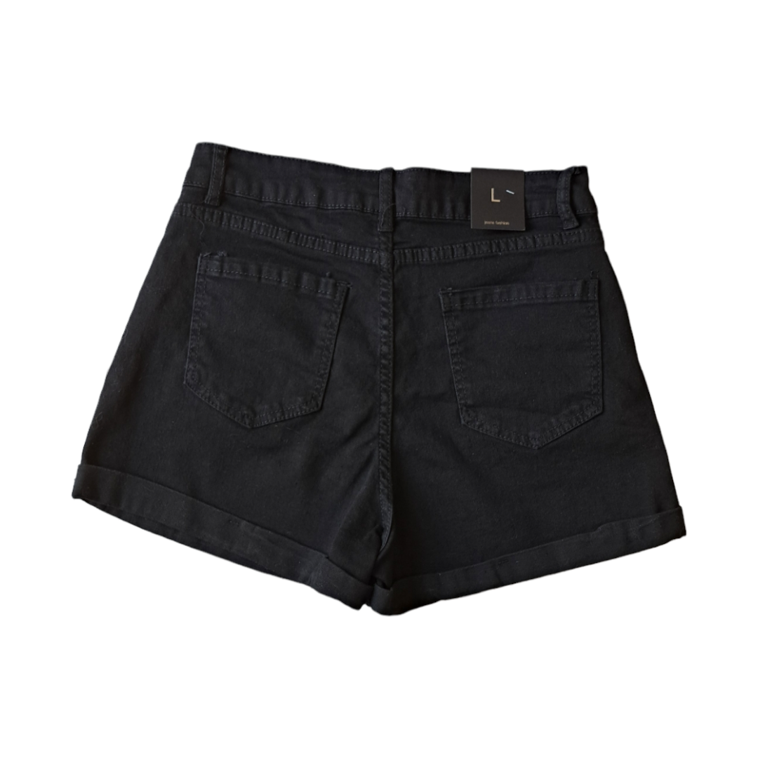 Shorts in cotone nero