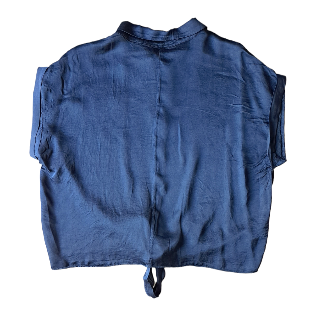 Camicia in viscosa blu