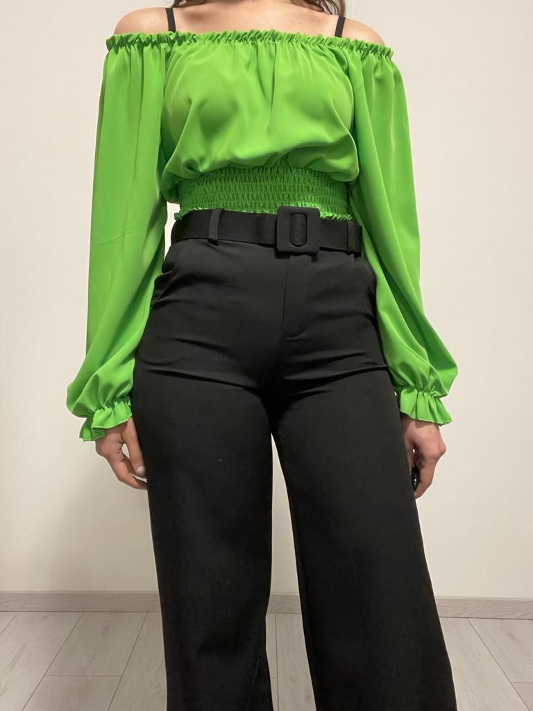 PANTALONE PALAZZO CON CINTURA